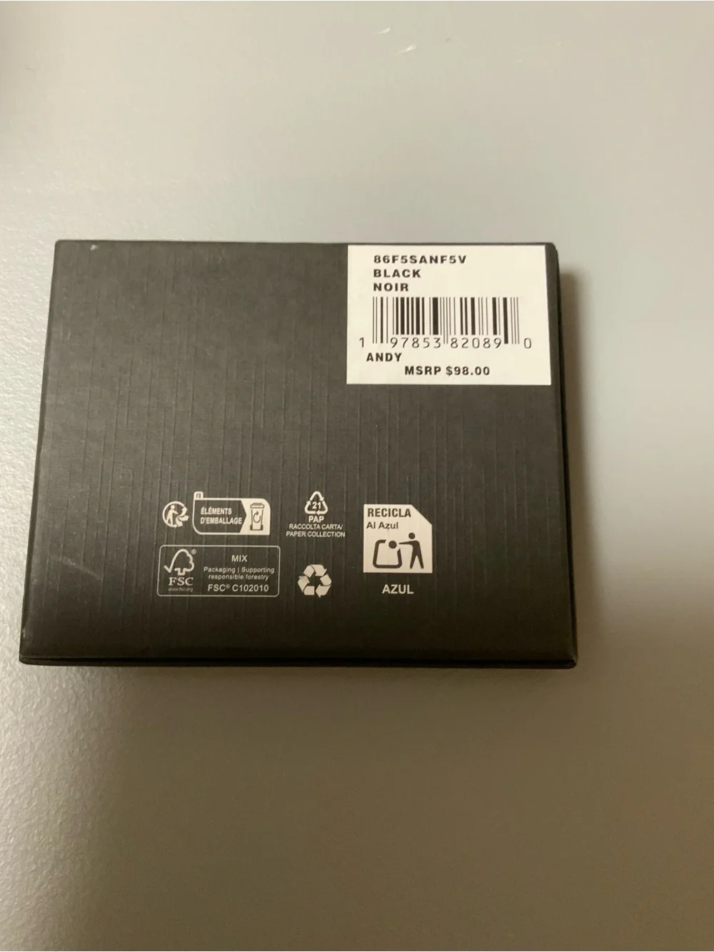 Michael Kors Black Slim Bifold Card Holder with Gold Logo